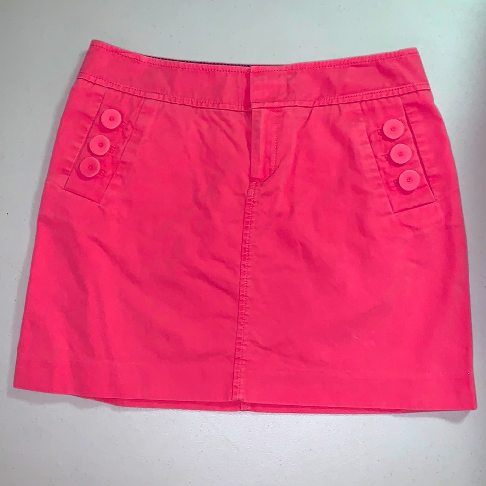 Lilly Pulitzer Pink Skirt 100% Cotton size 2 pockets vintage collection